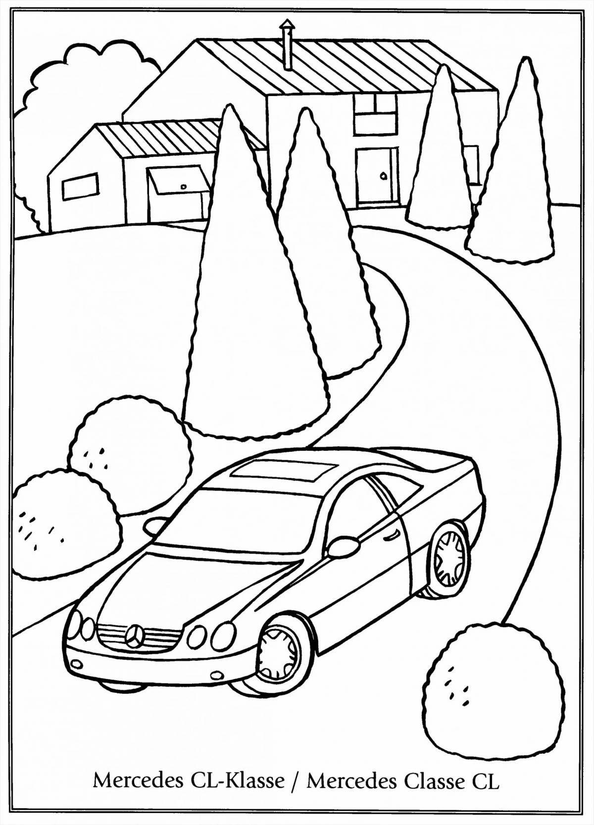 Majestic cars coloring page