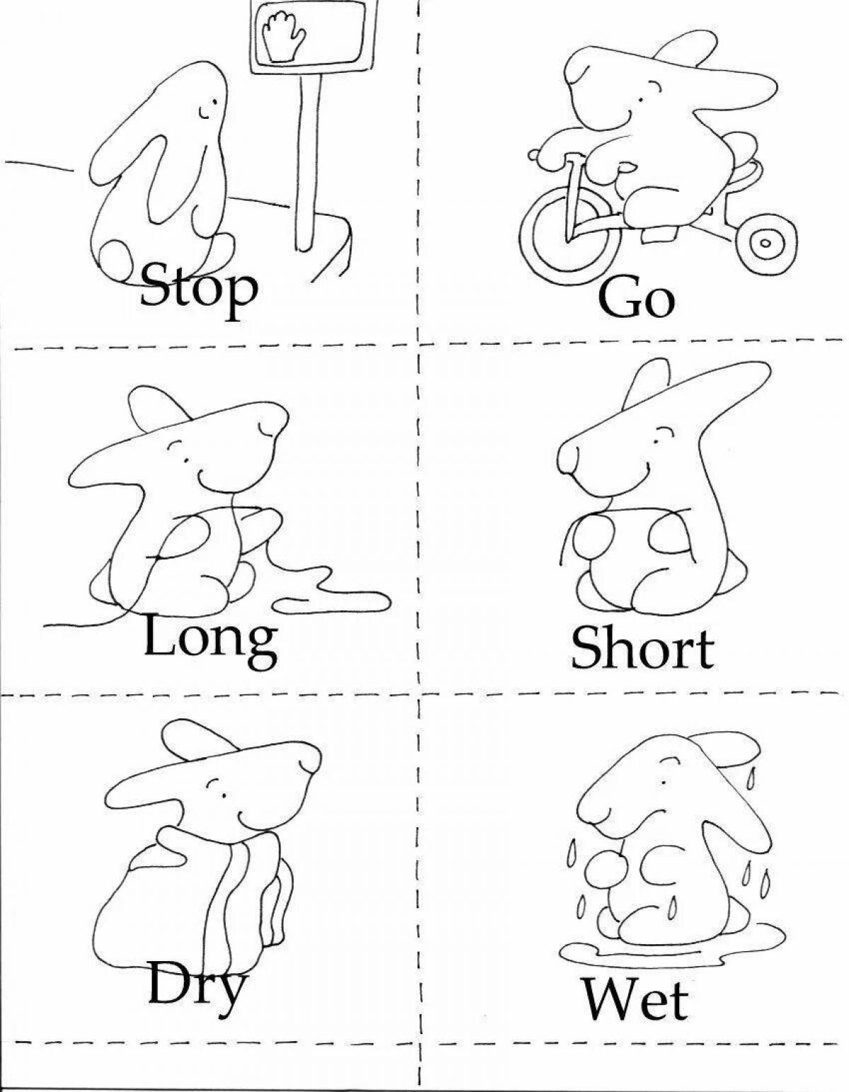 English coloring book for kids
