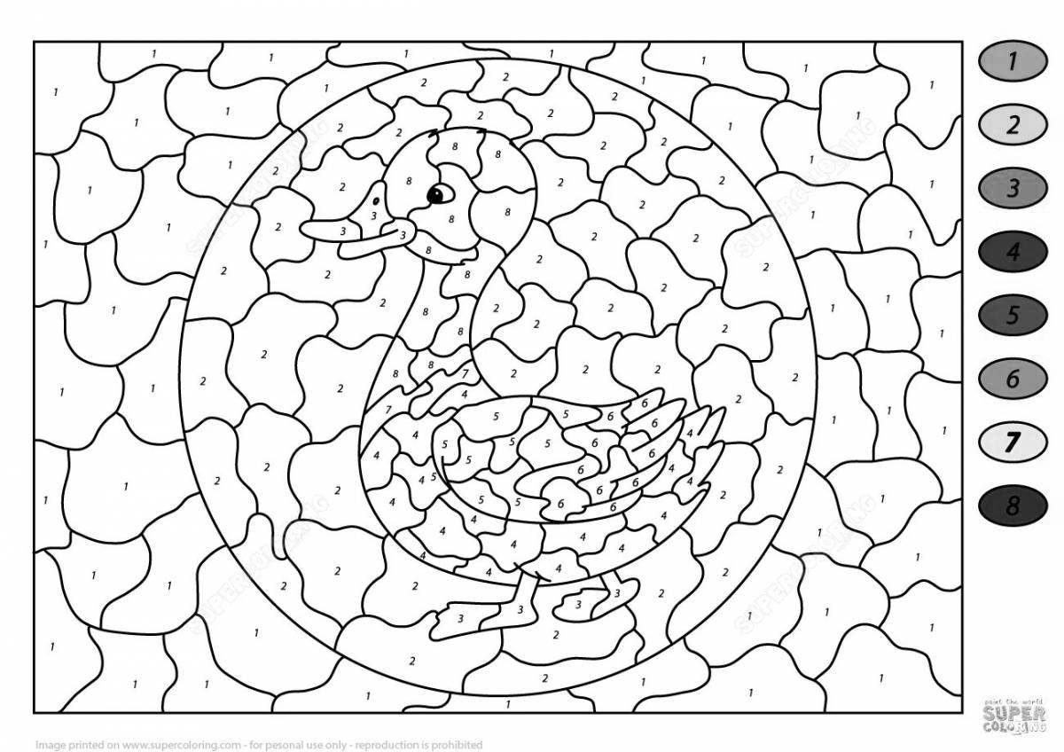 Fun coloring by number squares