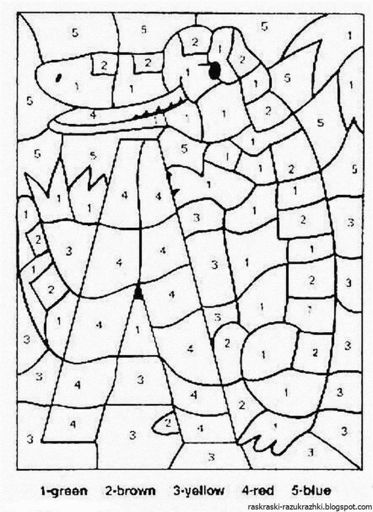 Coloring by number of squares
