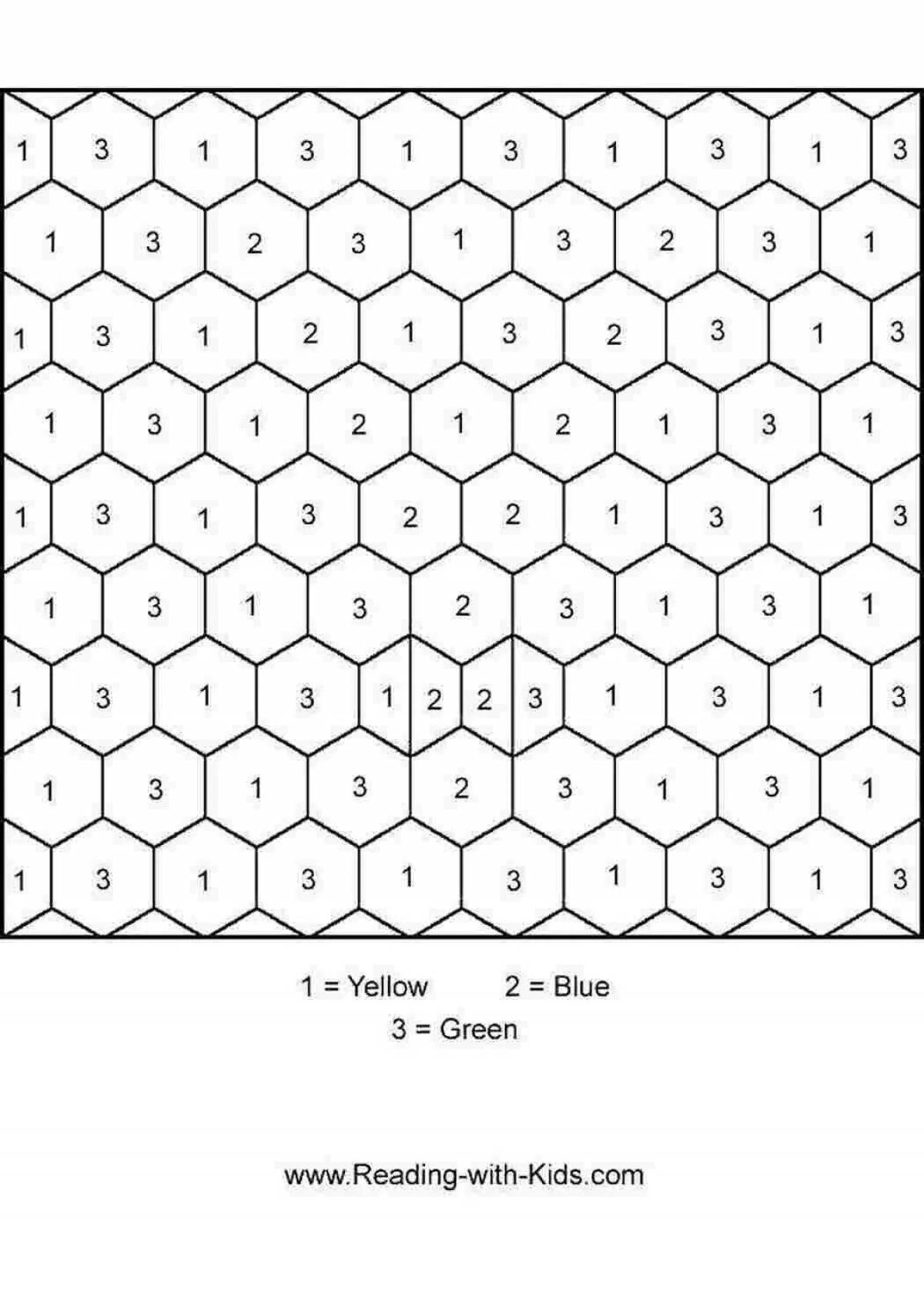 By number squares #3