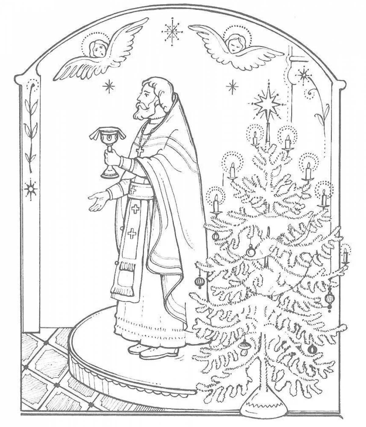 Christening glitter coloring pages