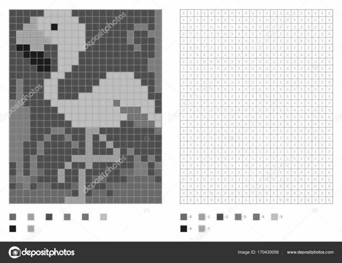 Красочное приключение-раскраска pixel art