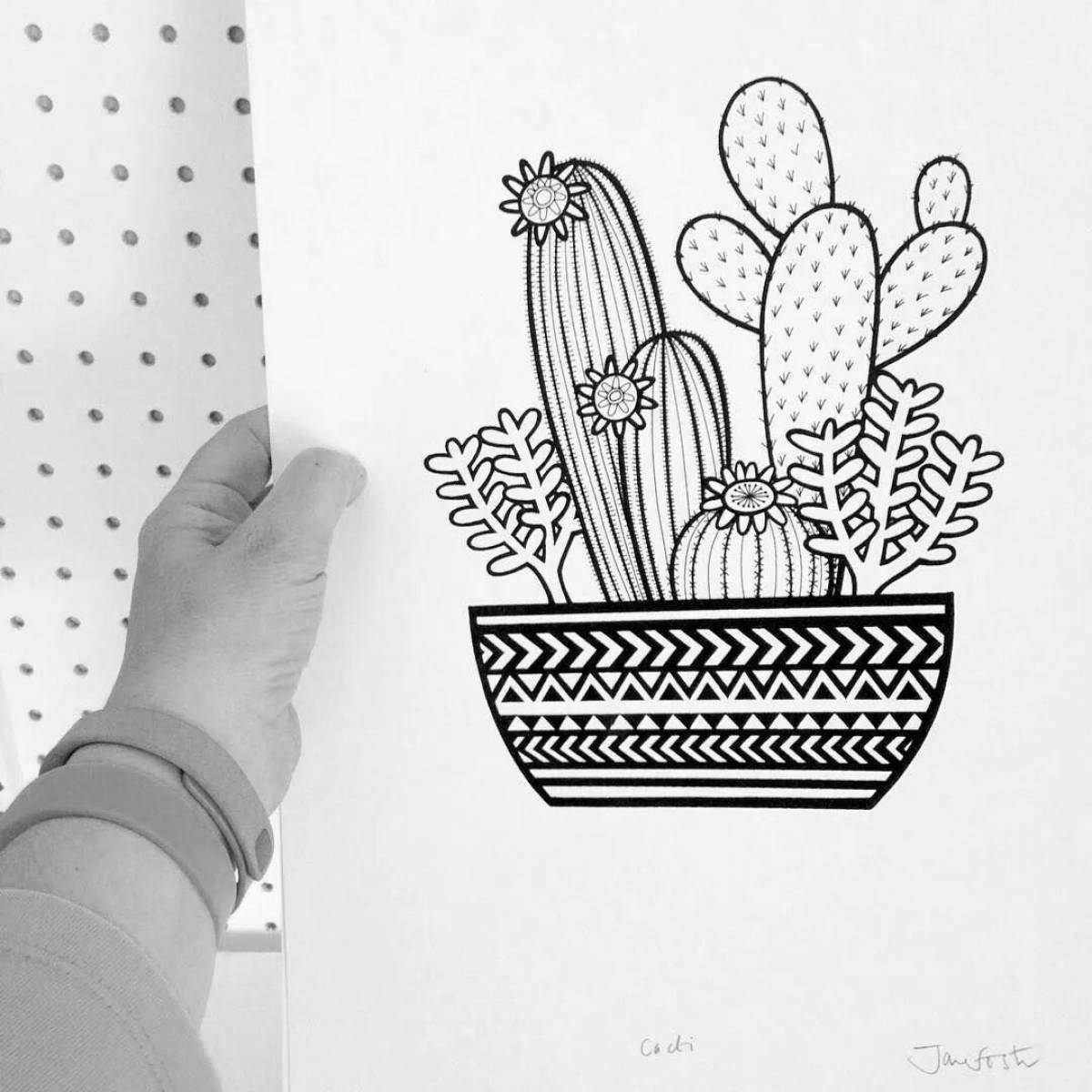 Fun coloring book for sketchbook with markers