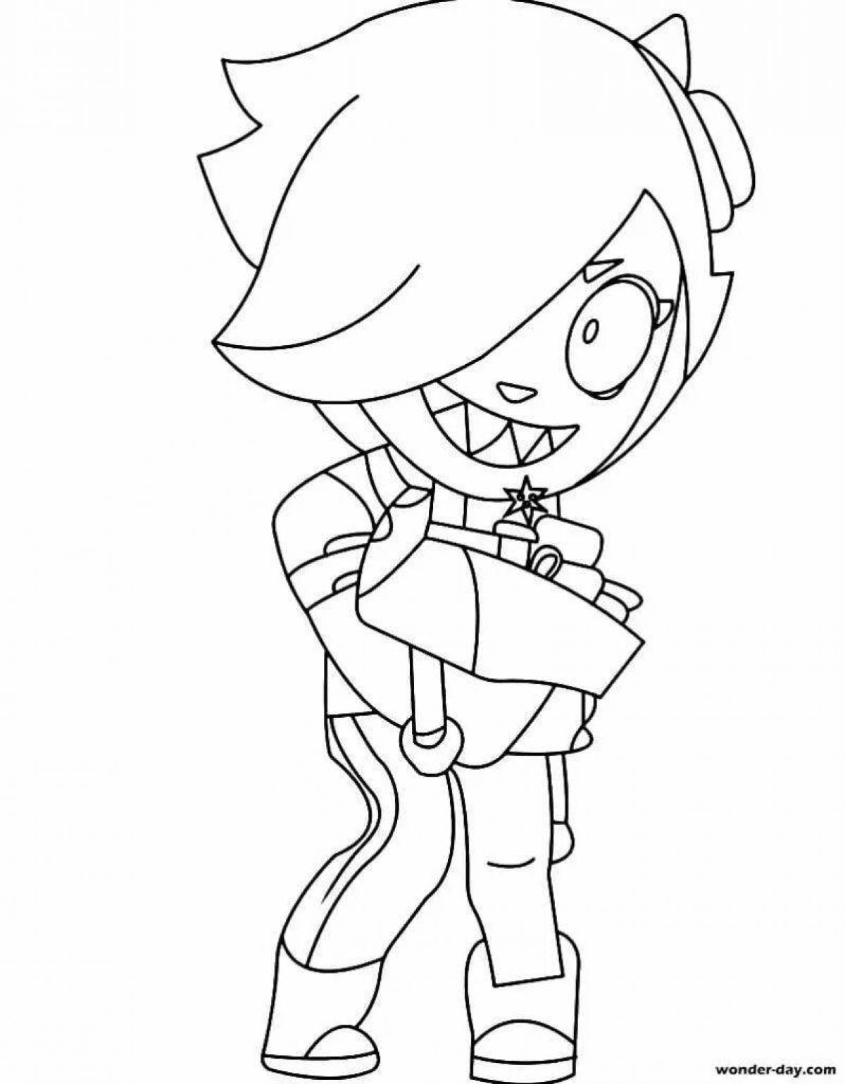 Exciting lola brawl stars coloring page