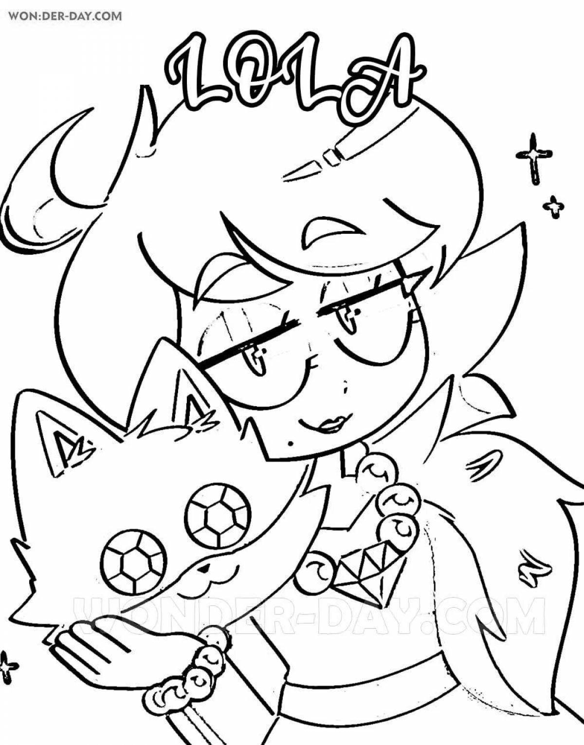 Outstanding lola brawl stars coloring page