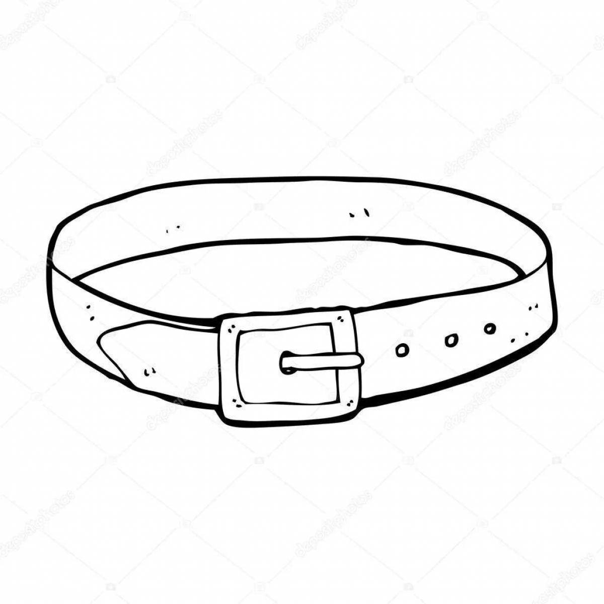 Colorful belt coloring page for kids