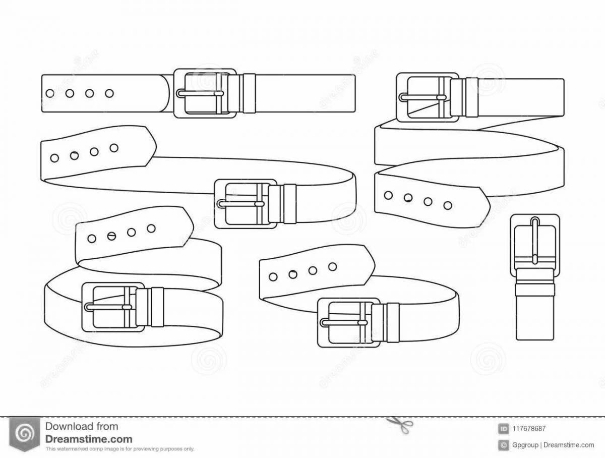 Outstanding belt coloring page for kids