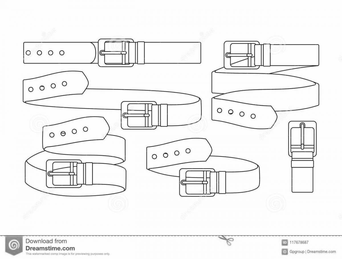 Выдающаяся страница раскраски пояса для детей