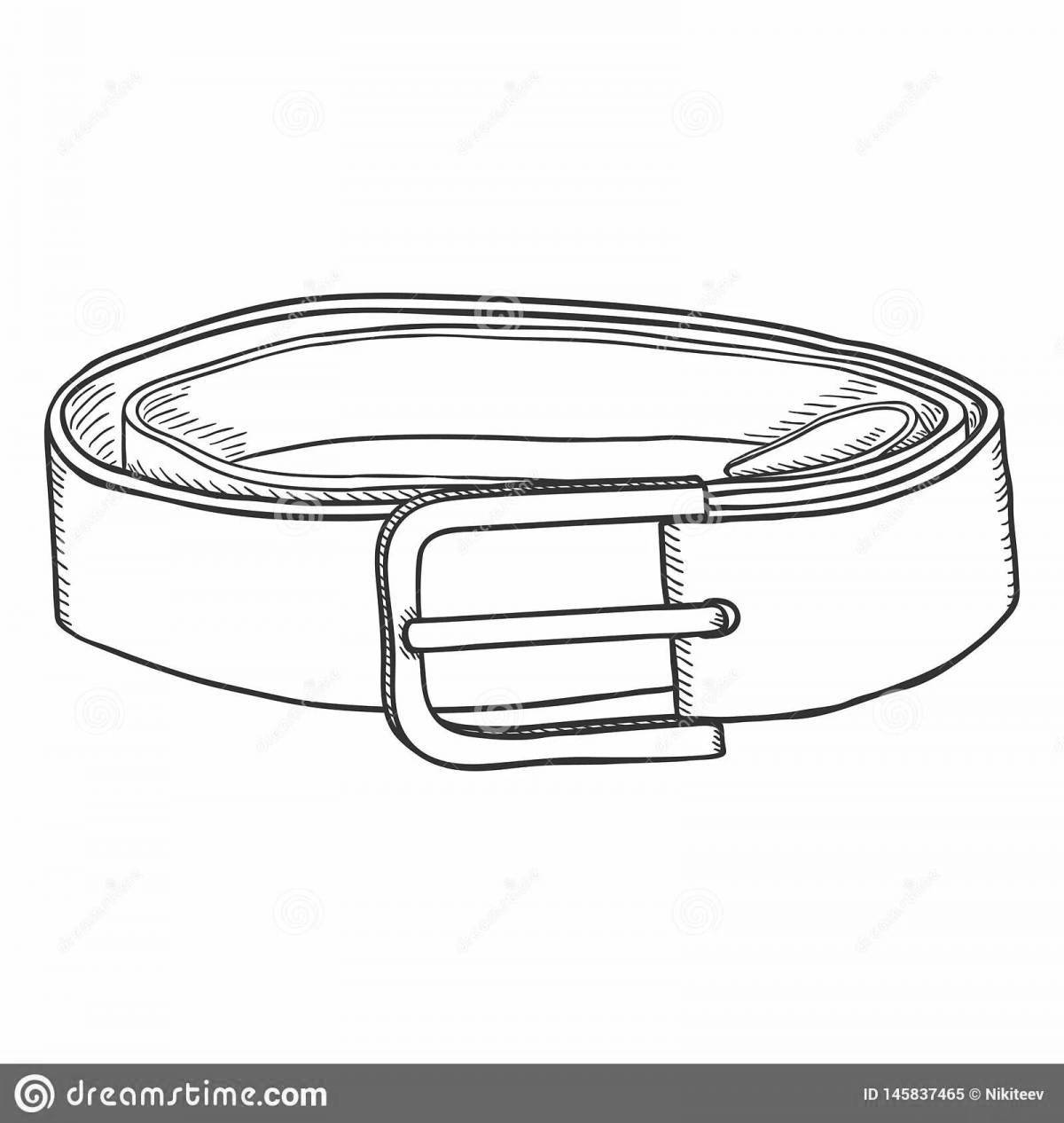 Coloring page glamorous baby belt