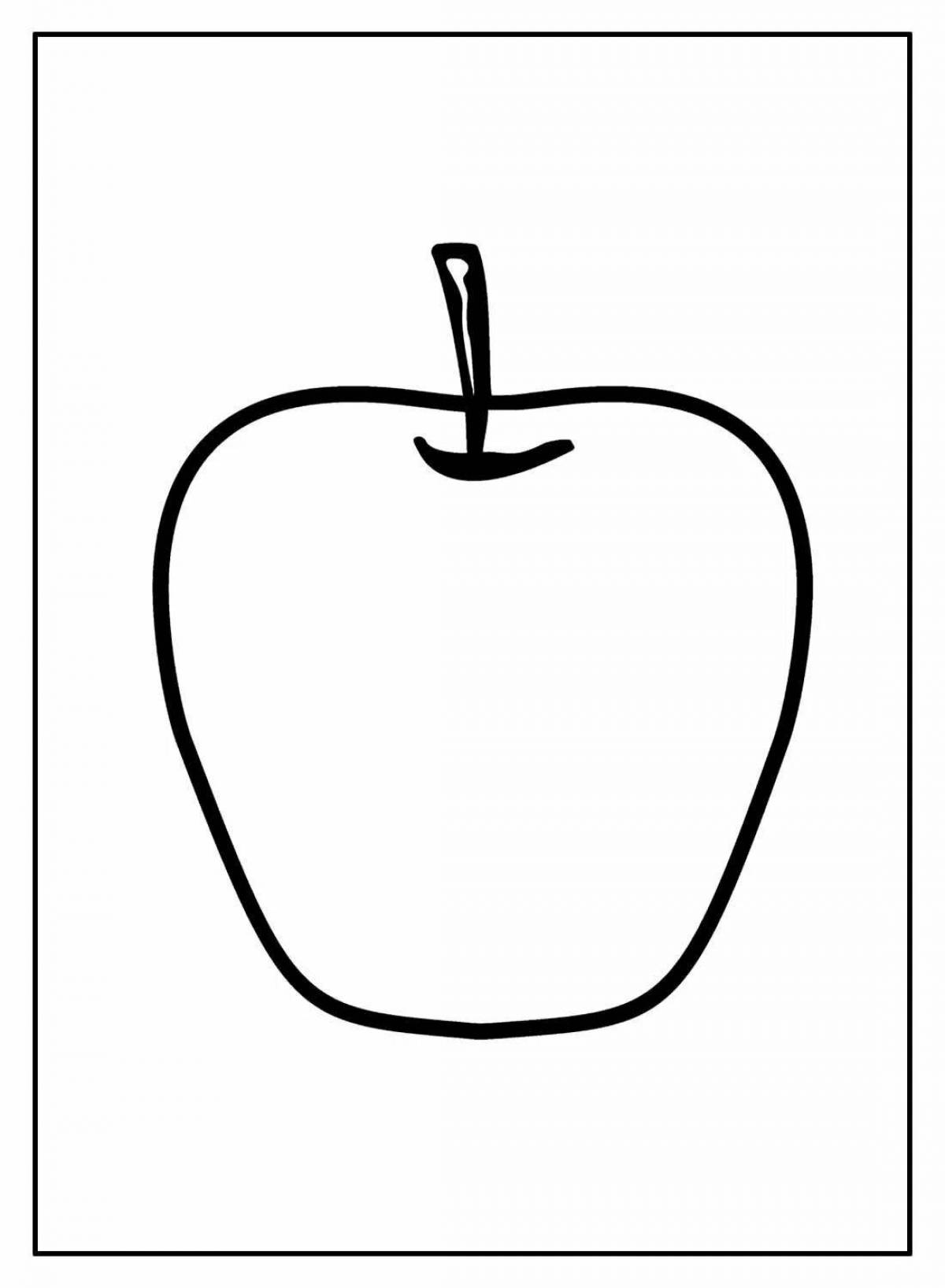 Colorful apple coloring book for kids