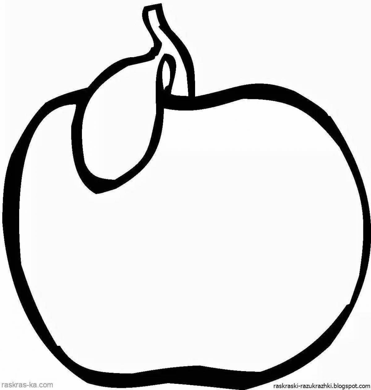 Coloring apple for kids