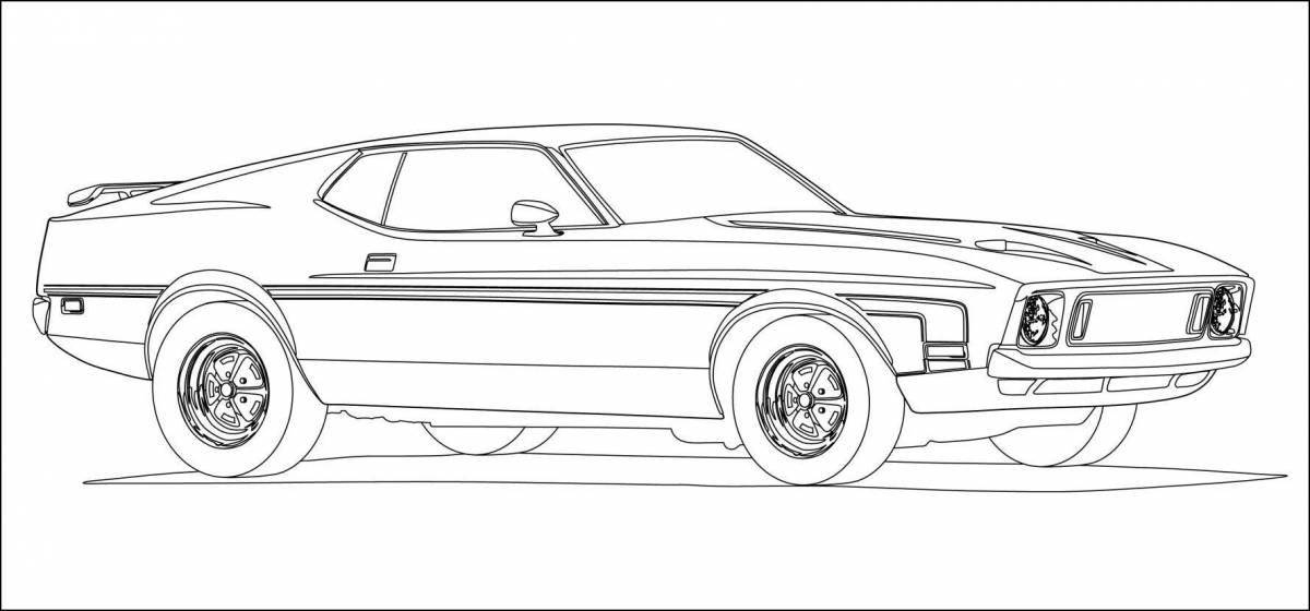 Regal ford mustang coloring page