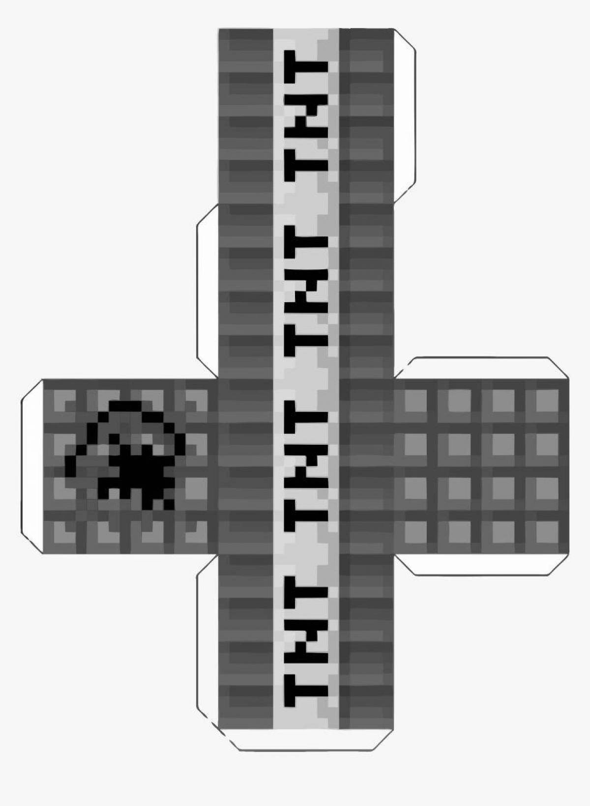 Exciting coloring minecraft dynamite