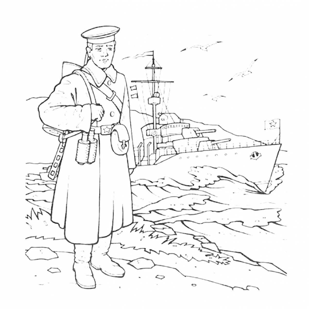 Great sailor coloring book