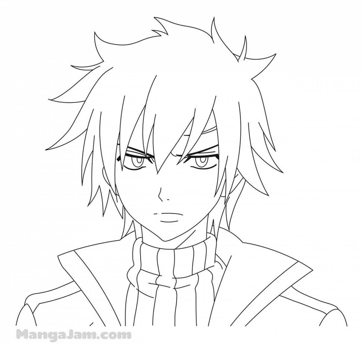 Amazing coloring pages anime handsome boys
