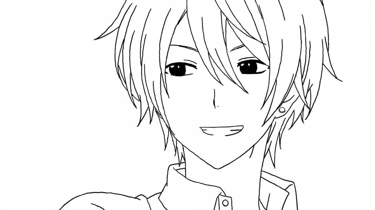 Impressive coloring pages anime handsome boys