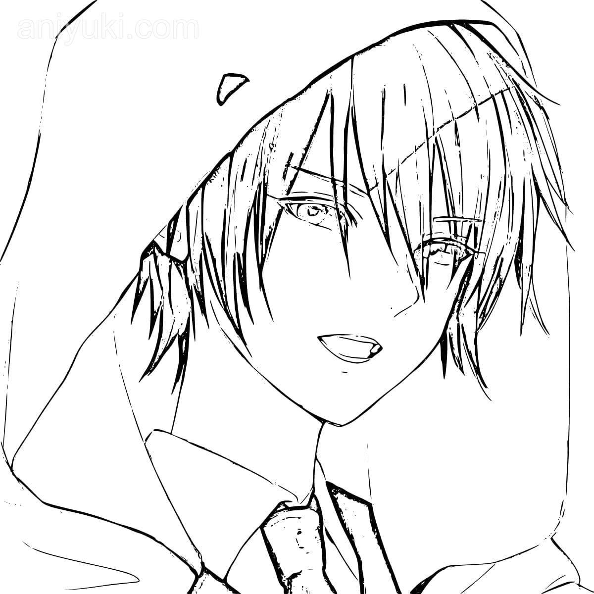 Amazing coloring pages anime handsome boys