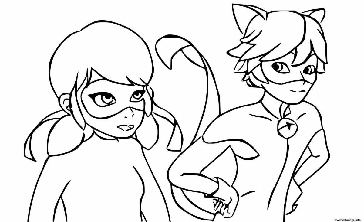 Shining marinette and adrien coloring book