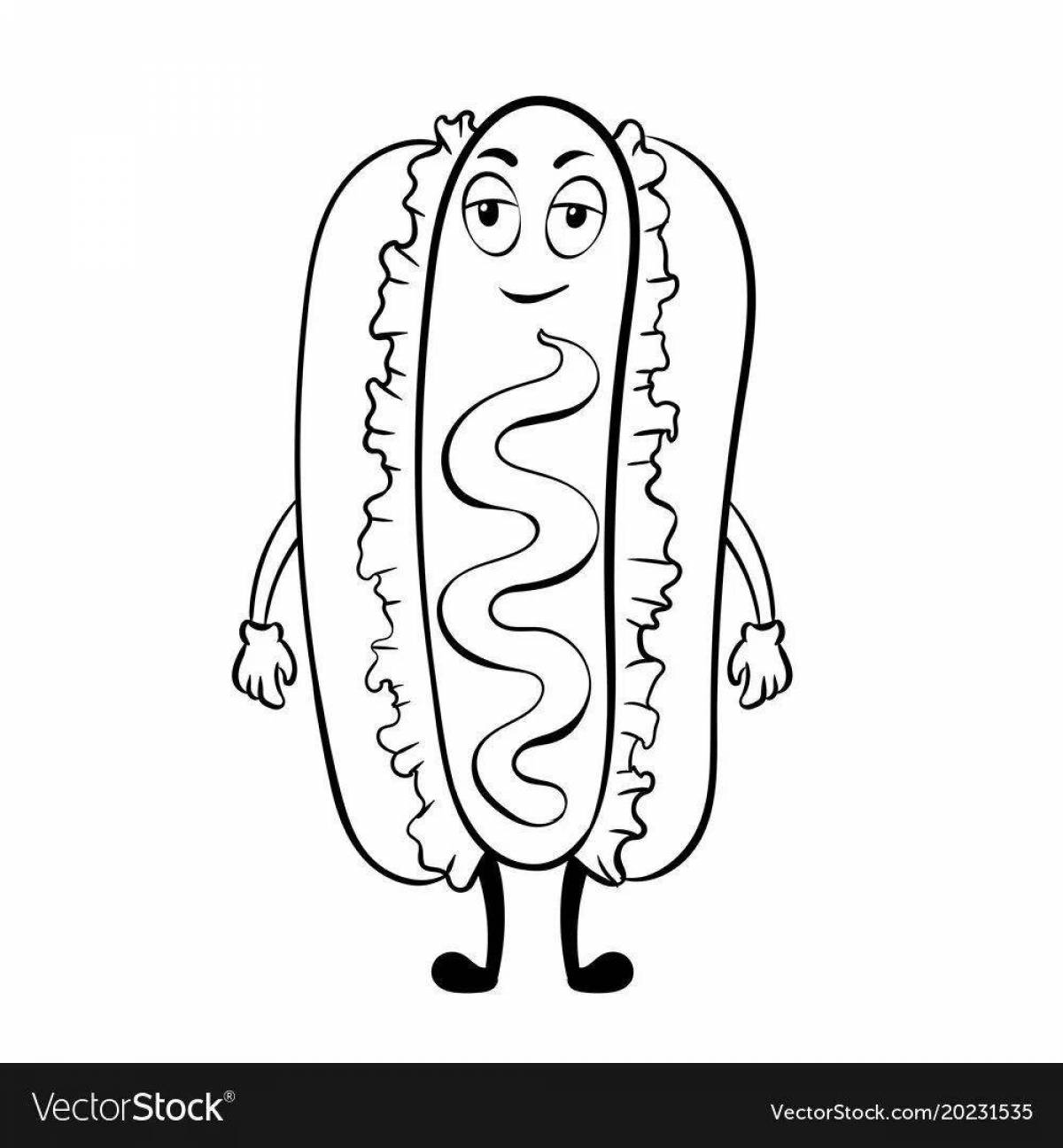 Nutritional coloring of sausages in dough