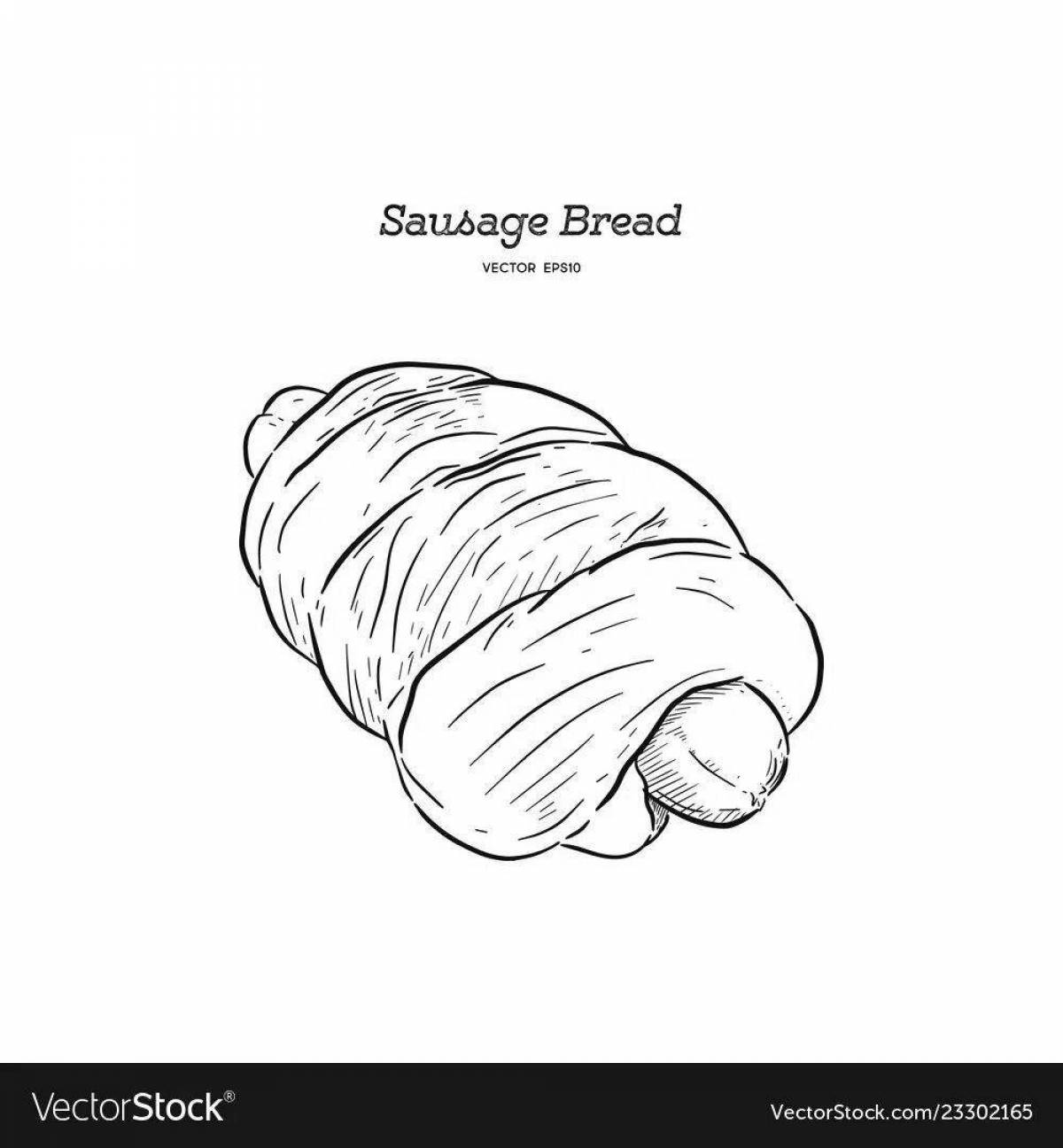 Wet sausage coloring pages