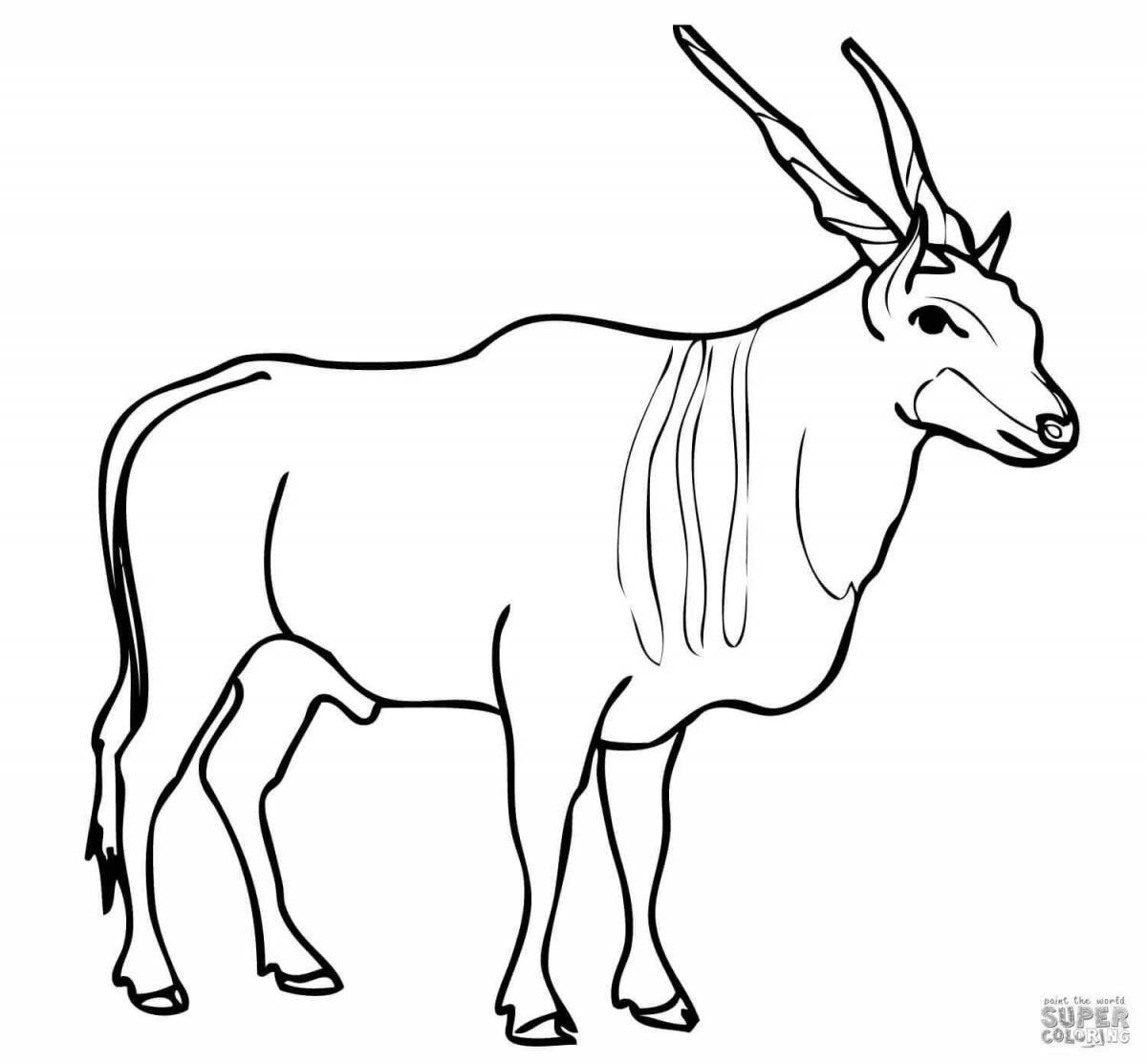 Увлекательная раскраска антилопы для детей