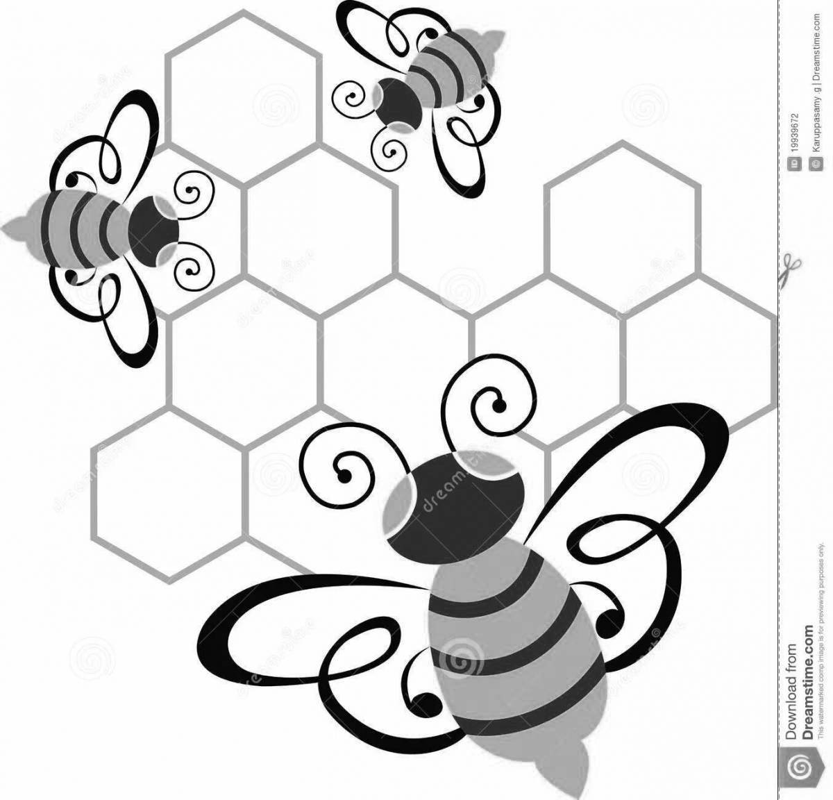 Amazing honeycomb coloring pages for kids