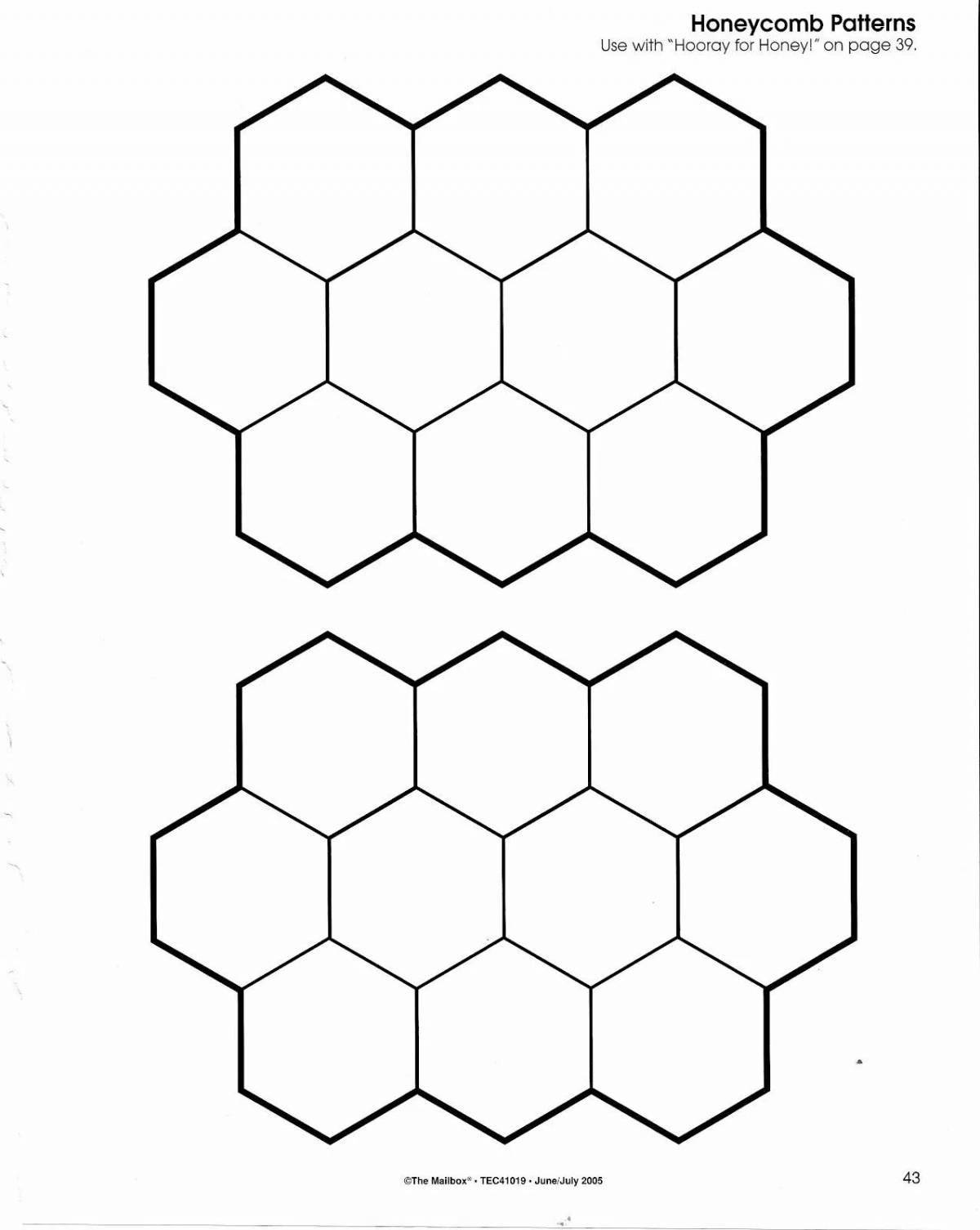 Outstanding honeycomb coloring book for kids