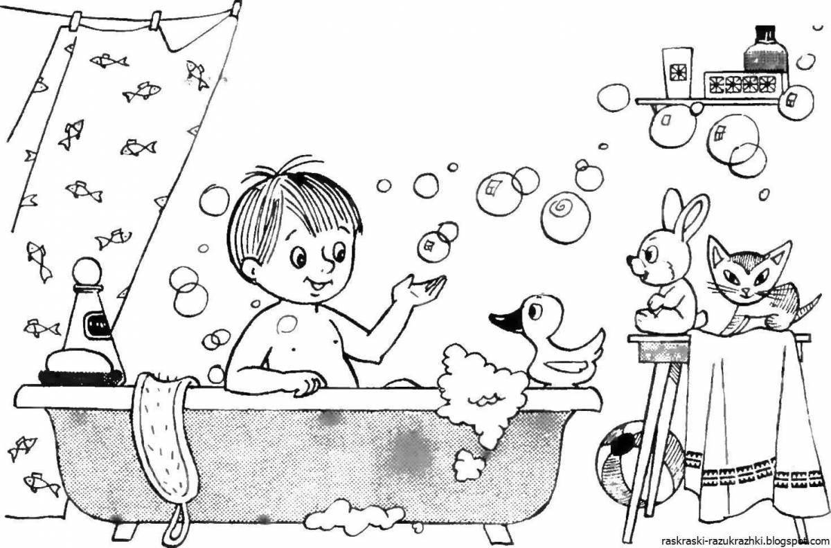 Joyful disposition coloring pages for children