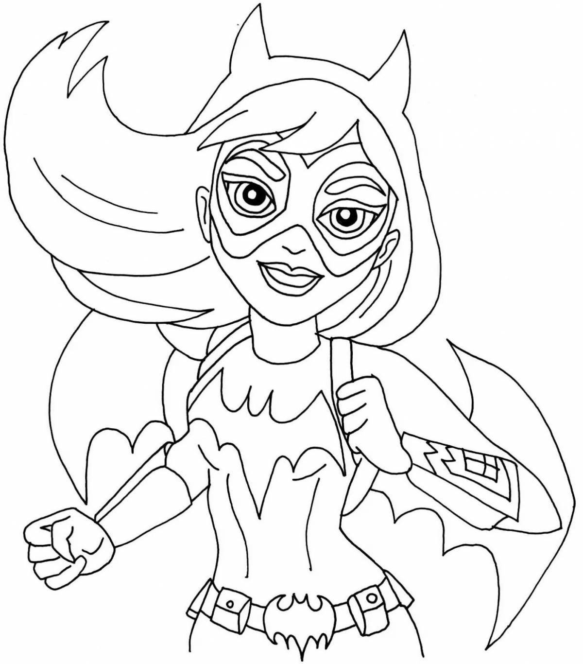 Dazzling super hero high coloring page