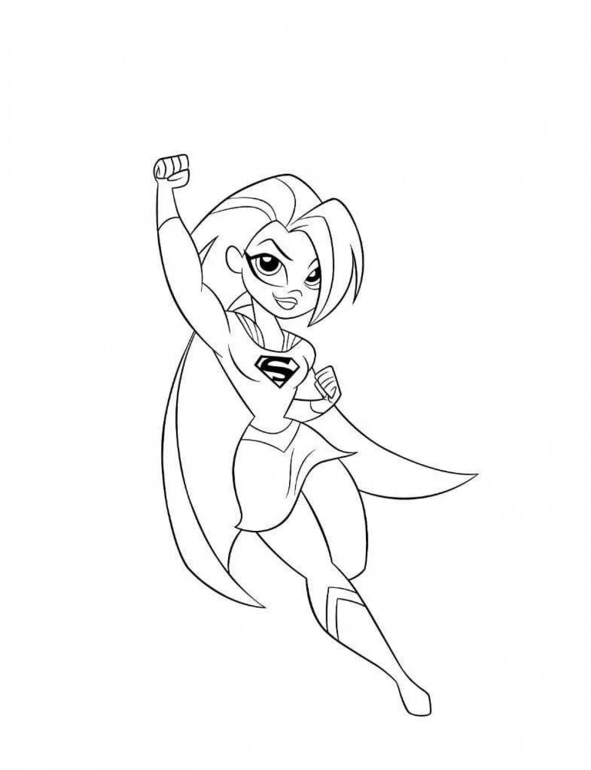 Fun super hero high coloring page