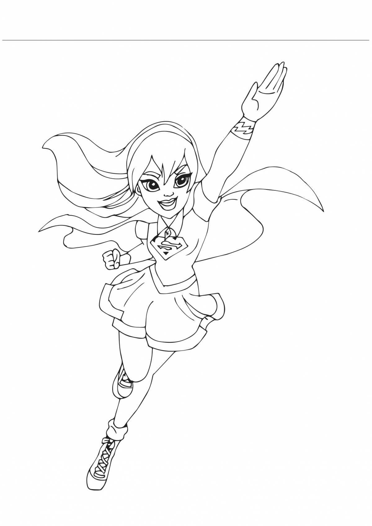 Super hero high animated coloring page