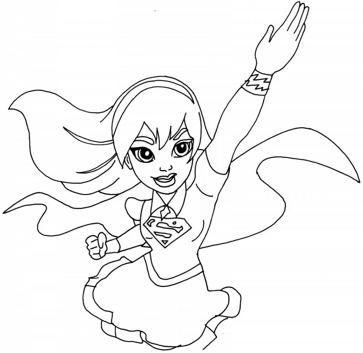 Super hero high dynamic coloring page