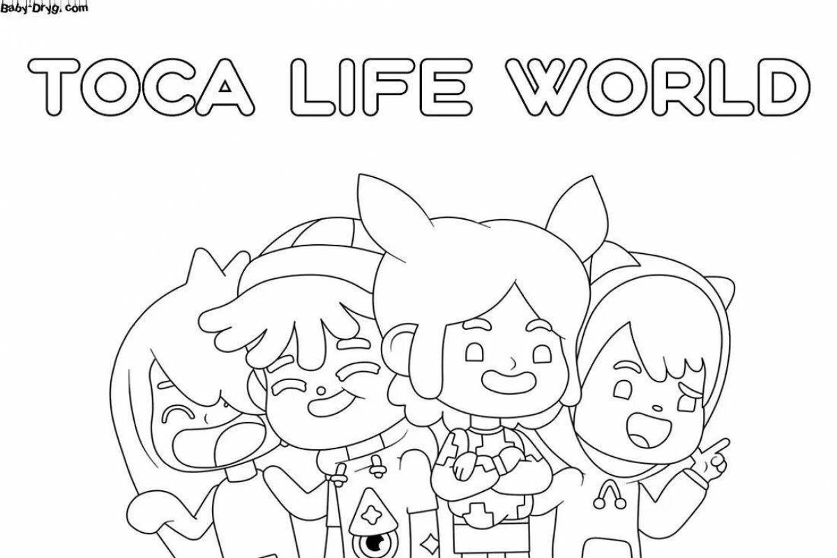 Unique current world coloring page