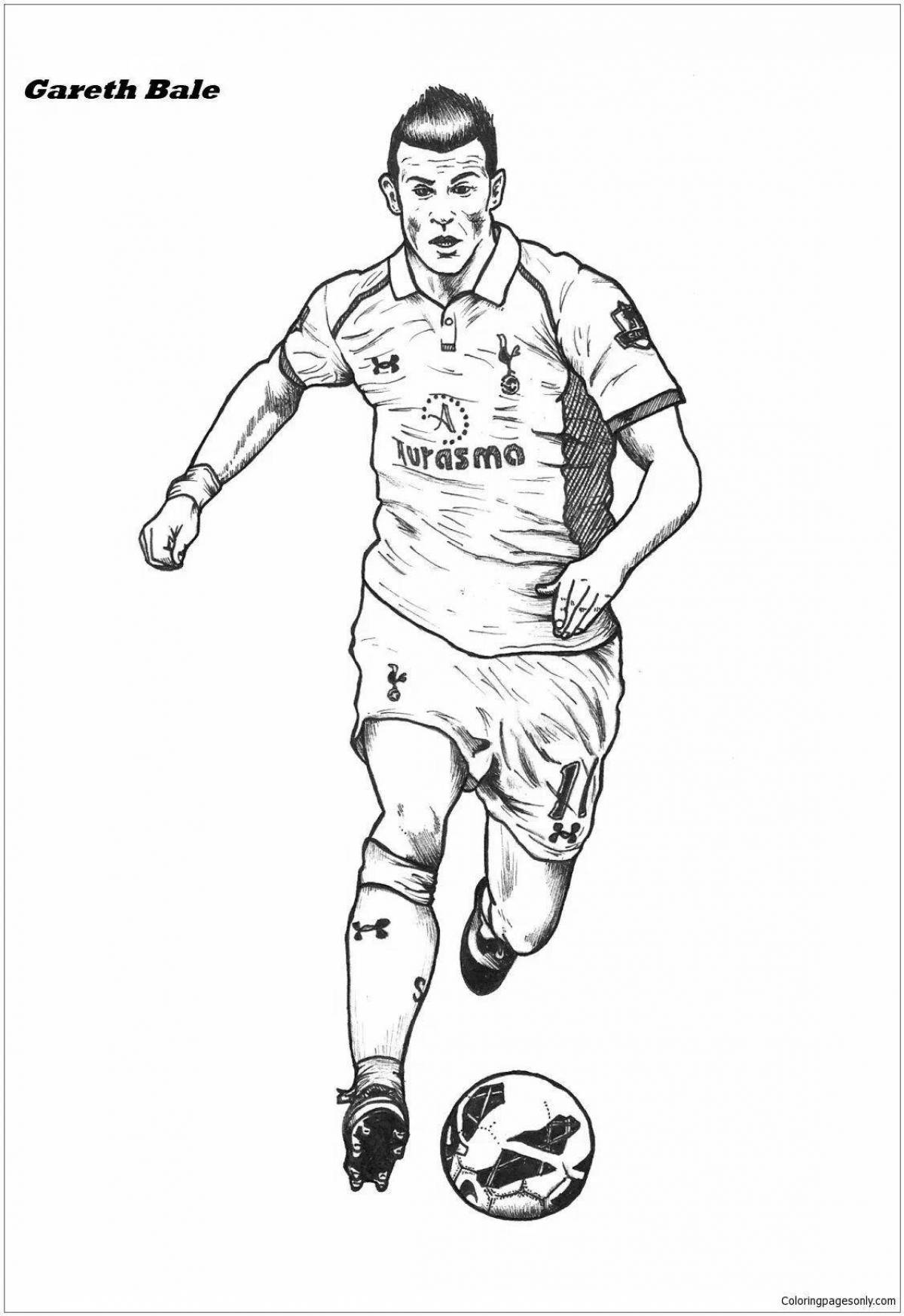 Photo Coloring book brave football player ronaldo