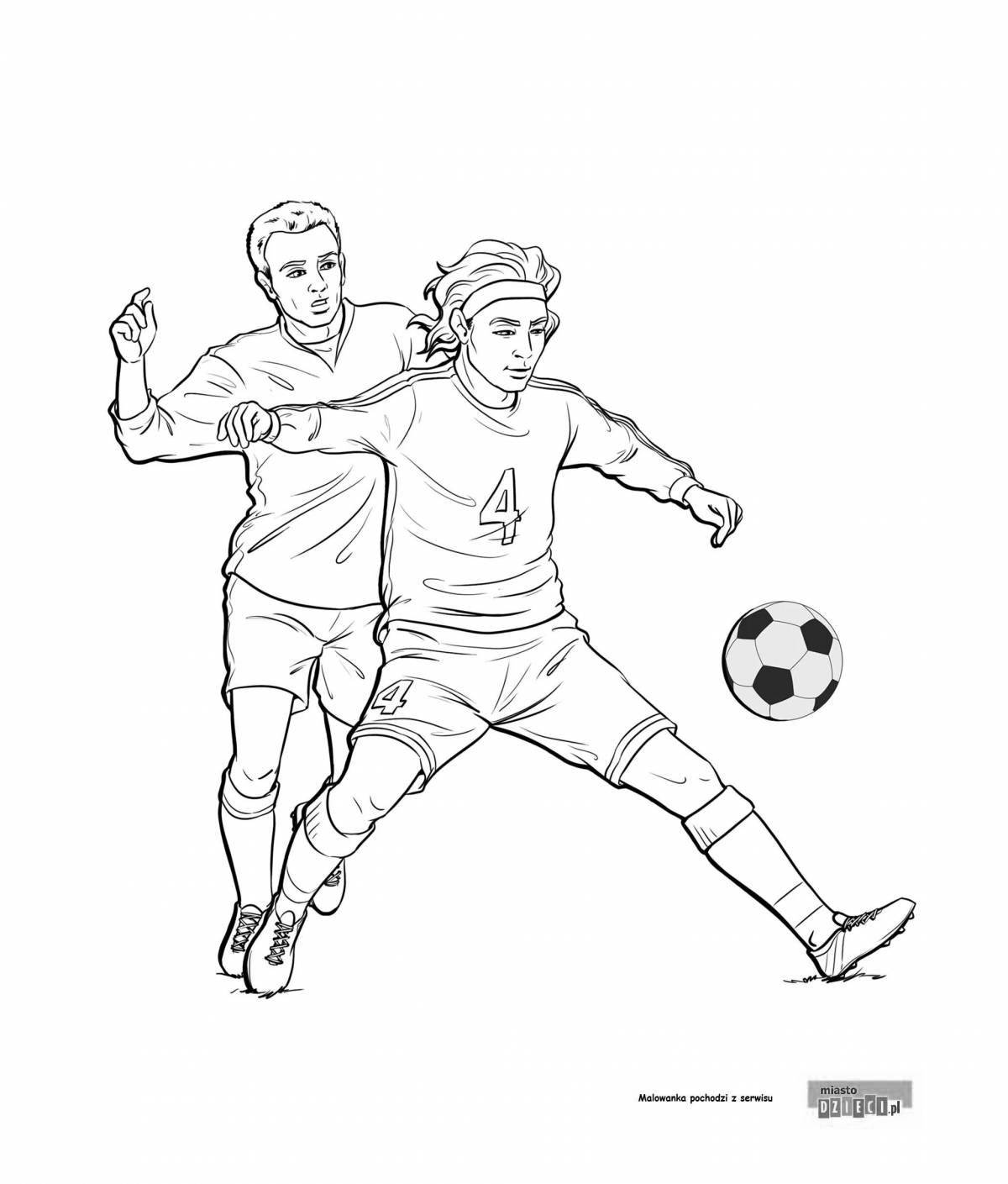 Coloring page daring soccer player ronaldo