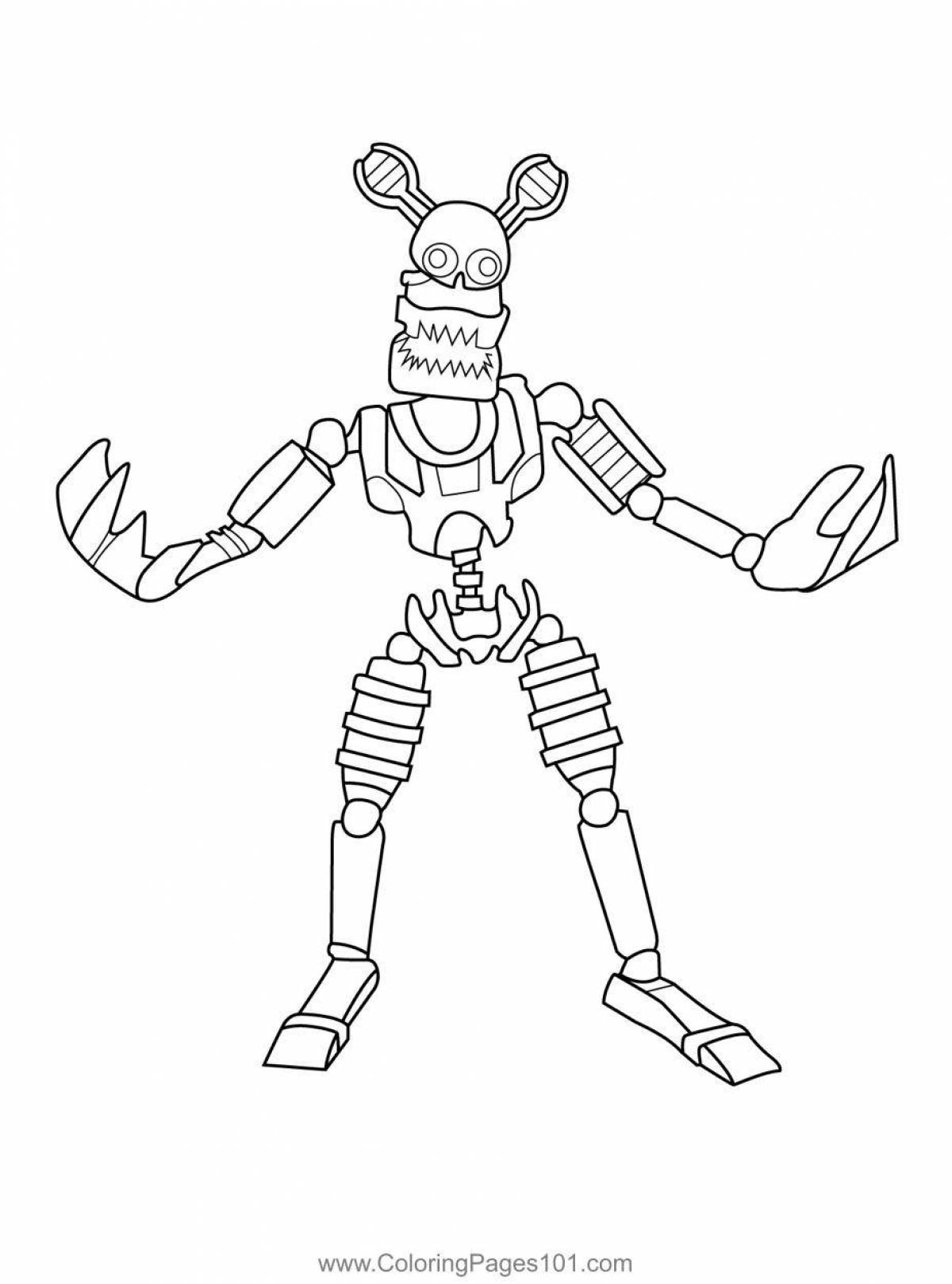 Animatronic Puppet Glitter Coloring Page