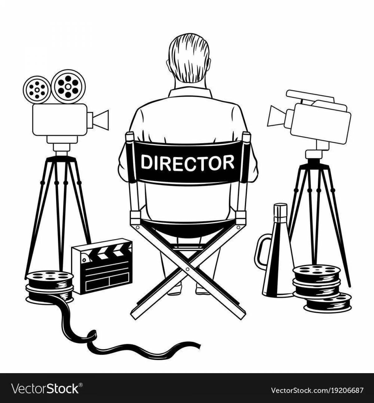 Photo Colorful coloring director for discoverers