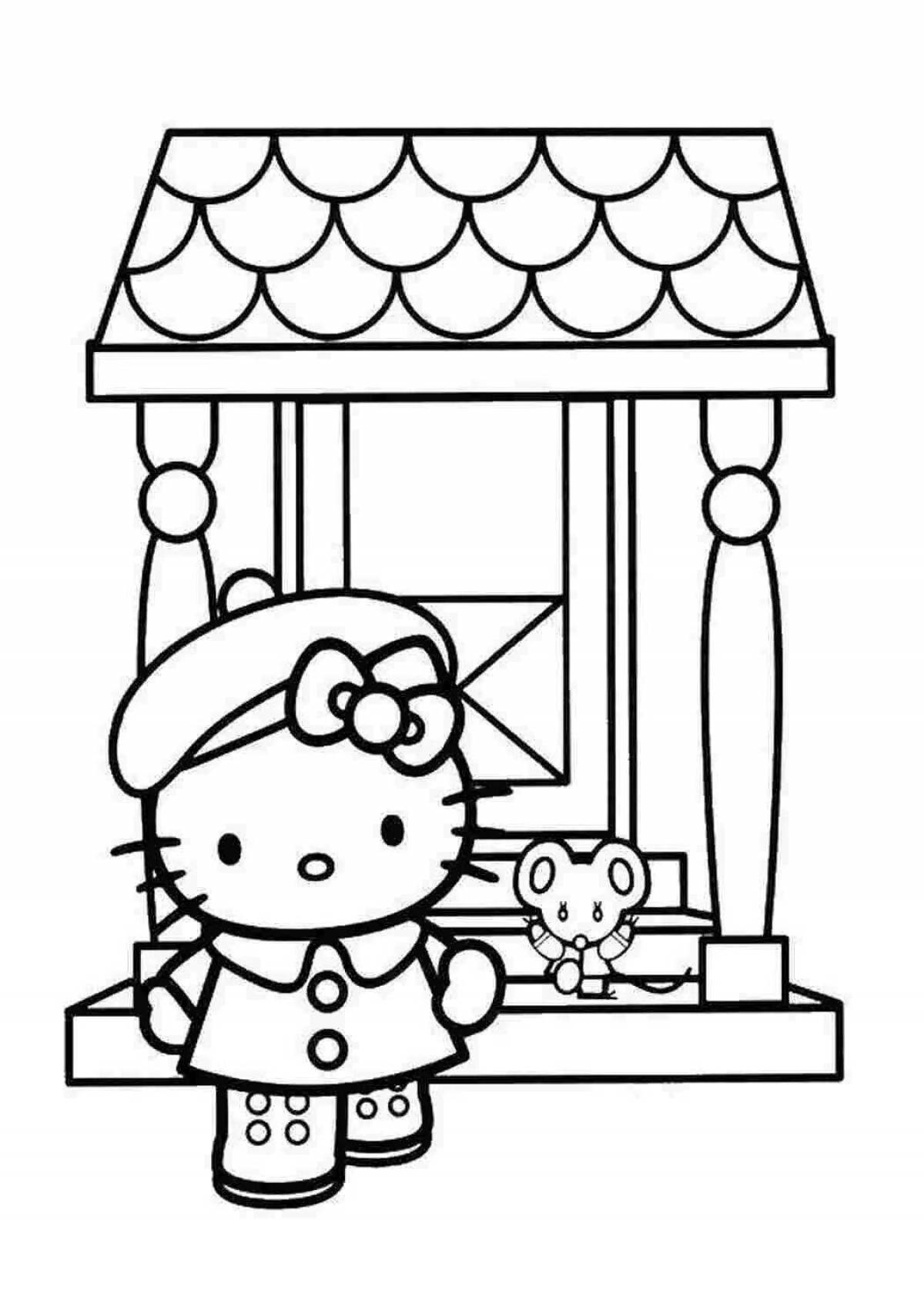 Hello kitty penguin live coloring
