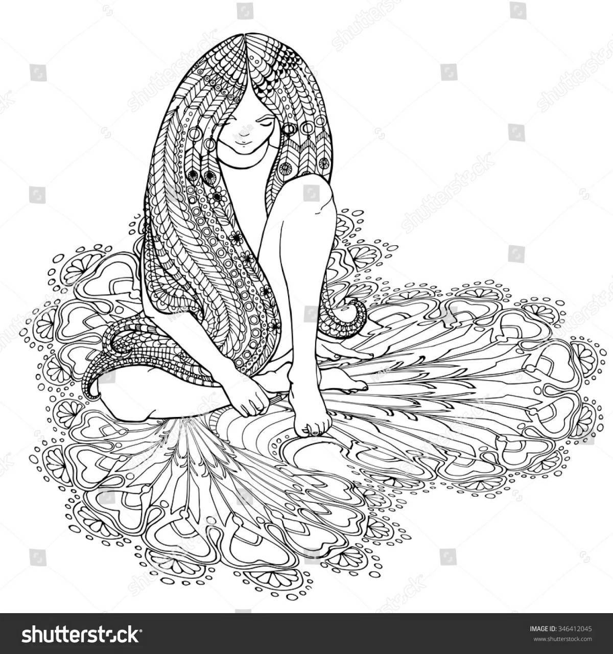 Coloring book glowing anastasis