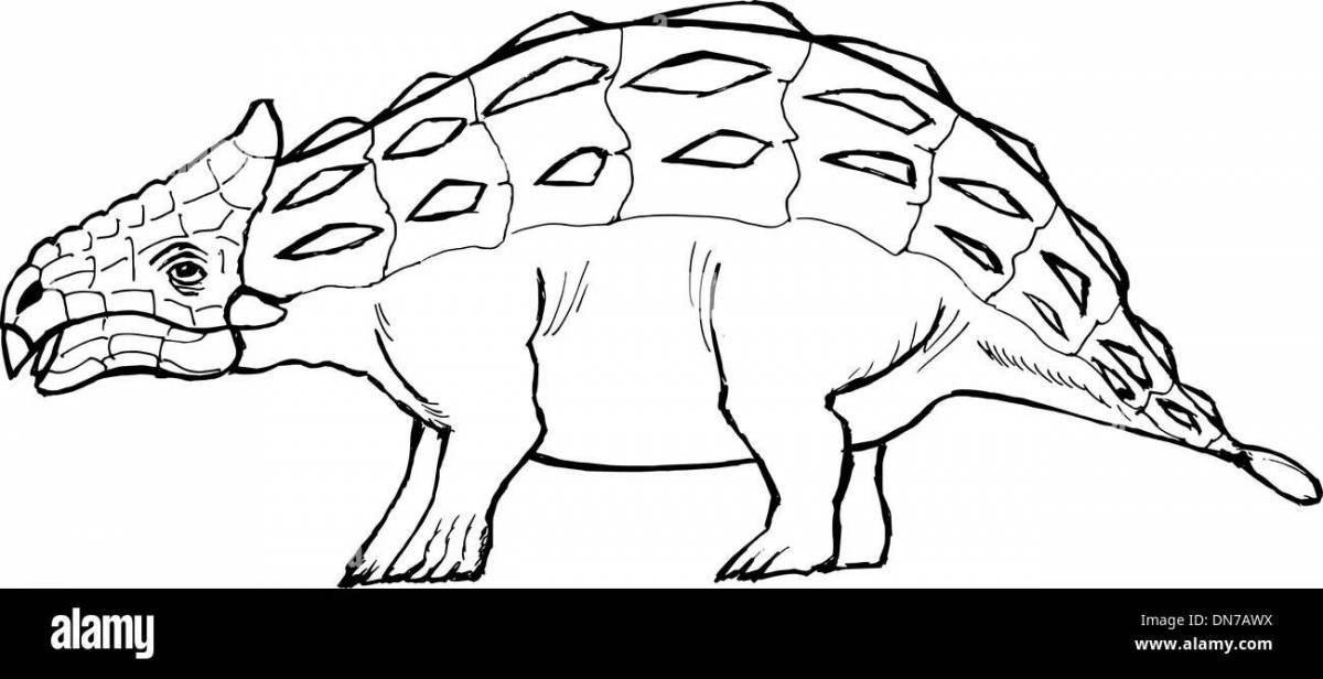 A fun Ankylosaurus coloring book for kids