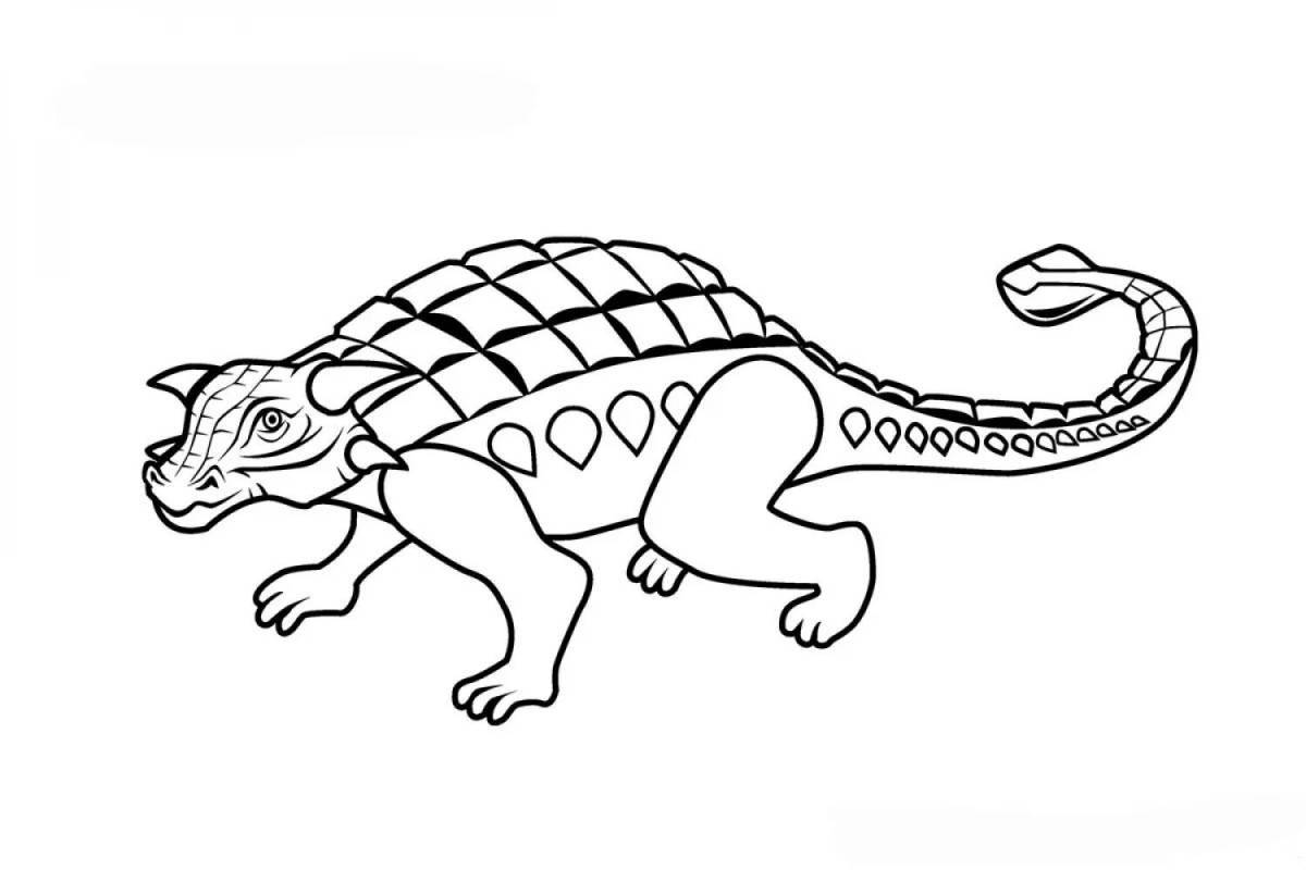 Magic ankylosaurus coloring book for kids