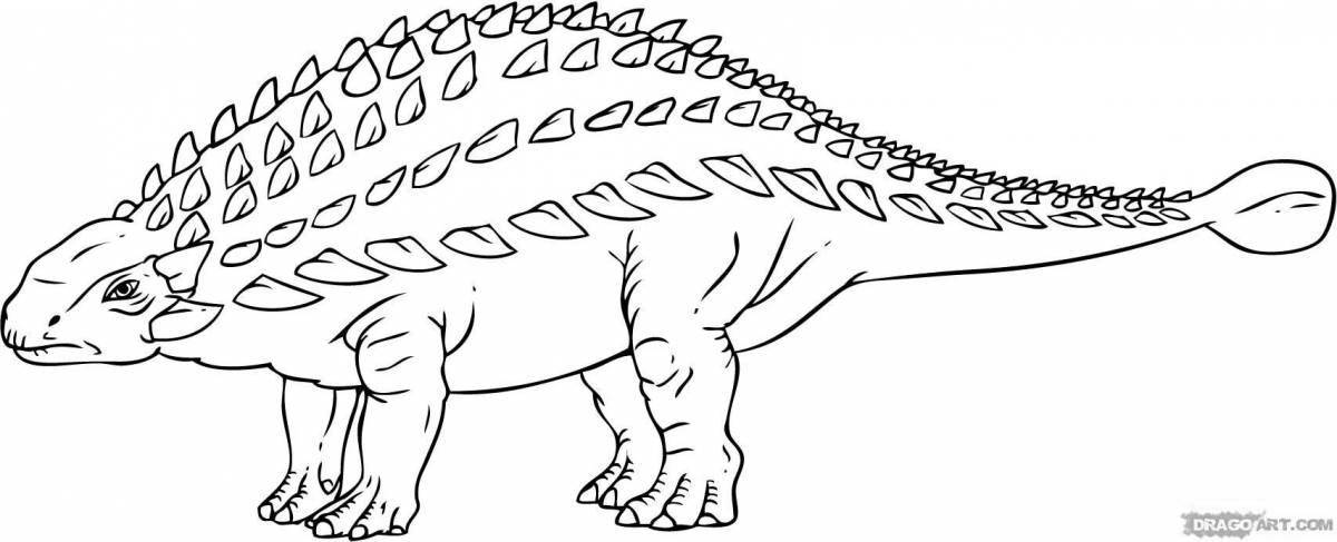 Инновационная раскраска ankylosaurus для детей