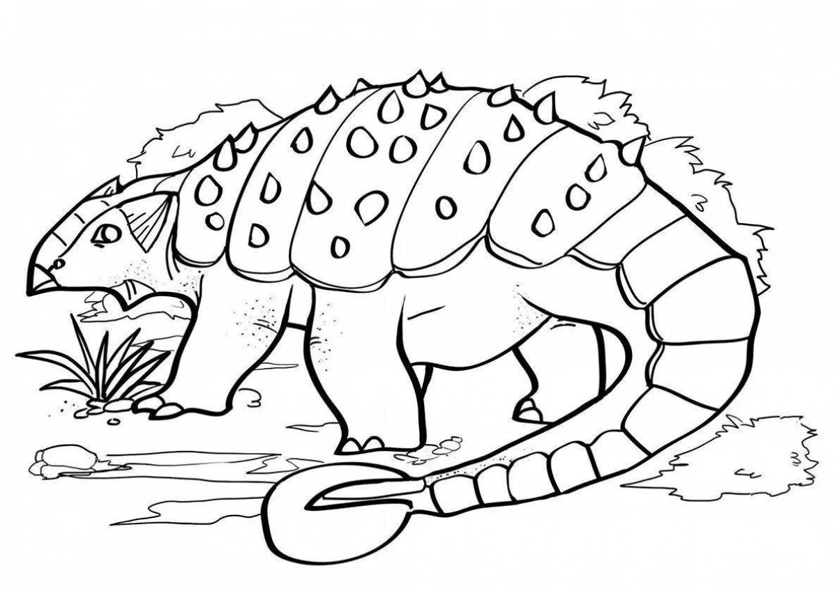 Раскраска анкилозавр для детей