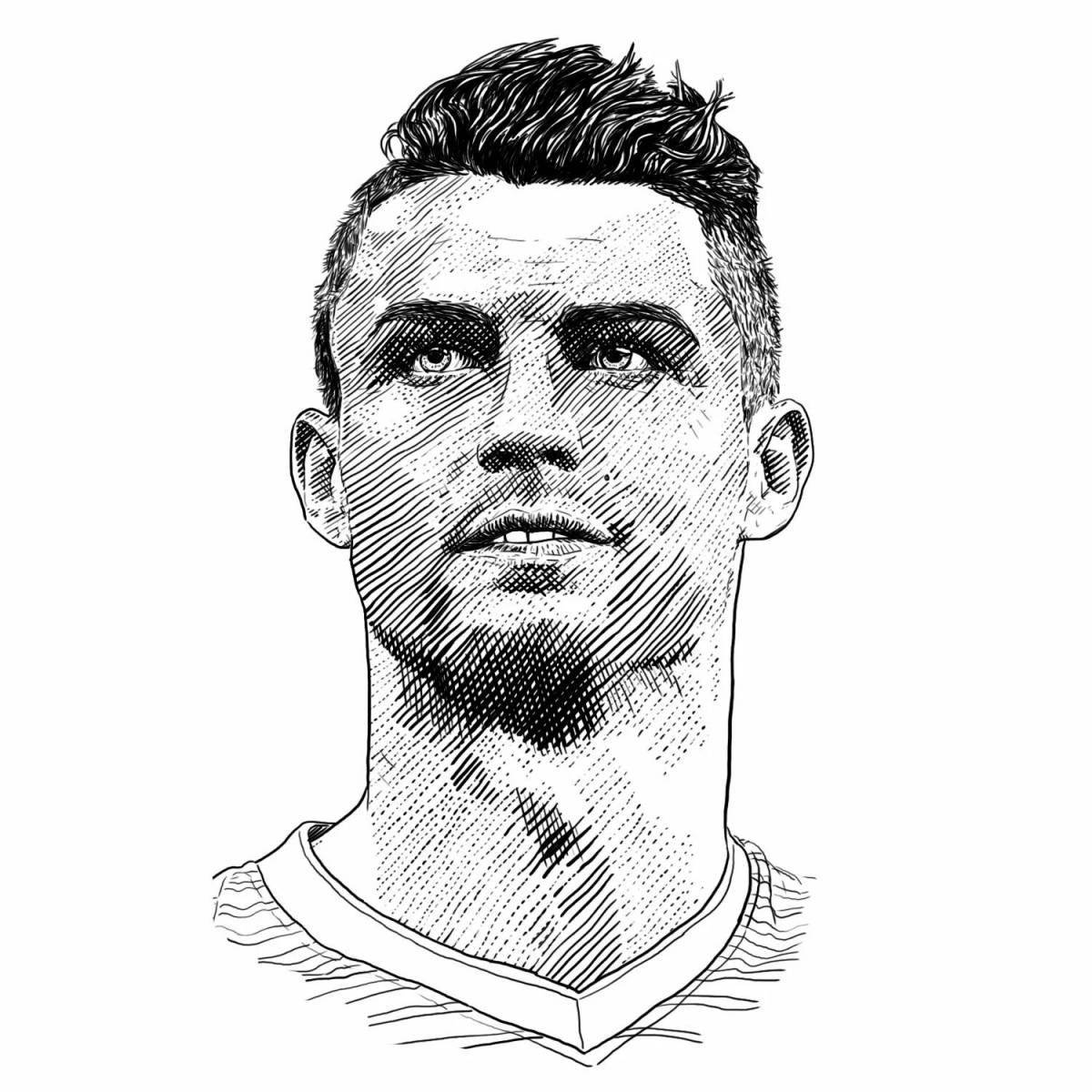 Coloring page of ronaldo pictures