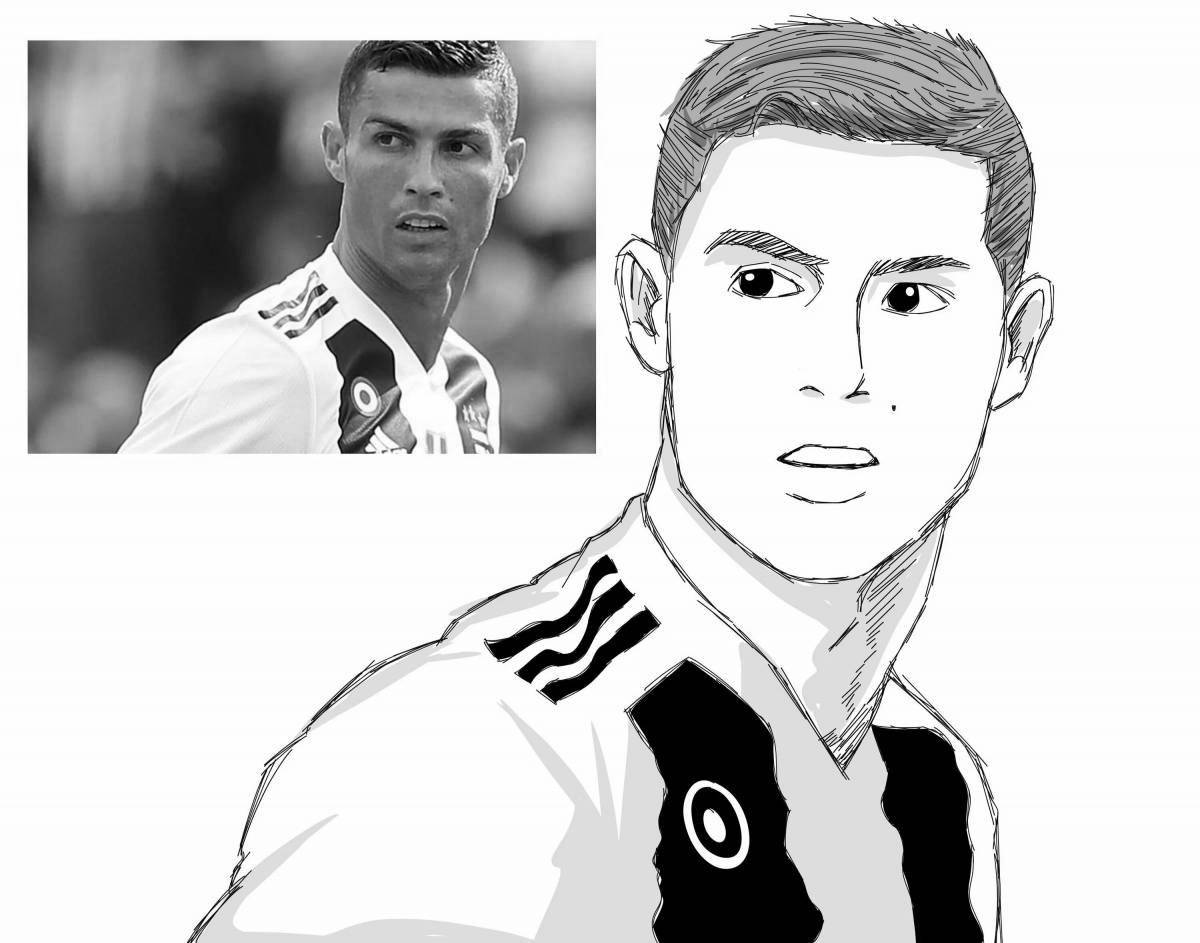 Fascinating ronaldo coloring page