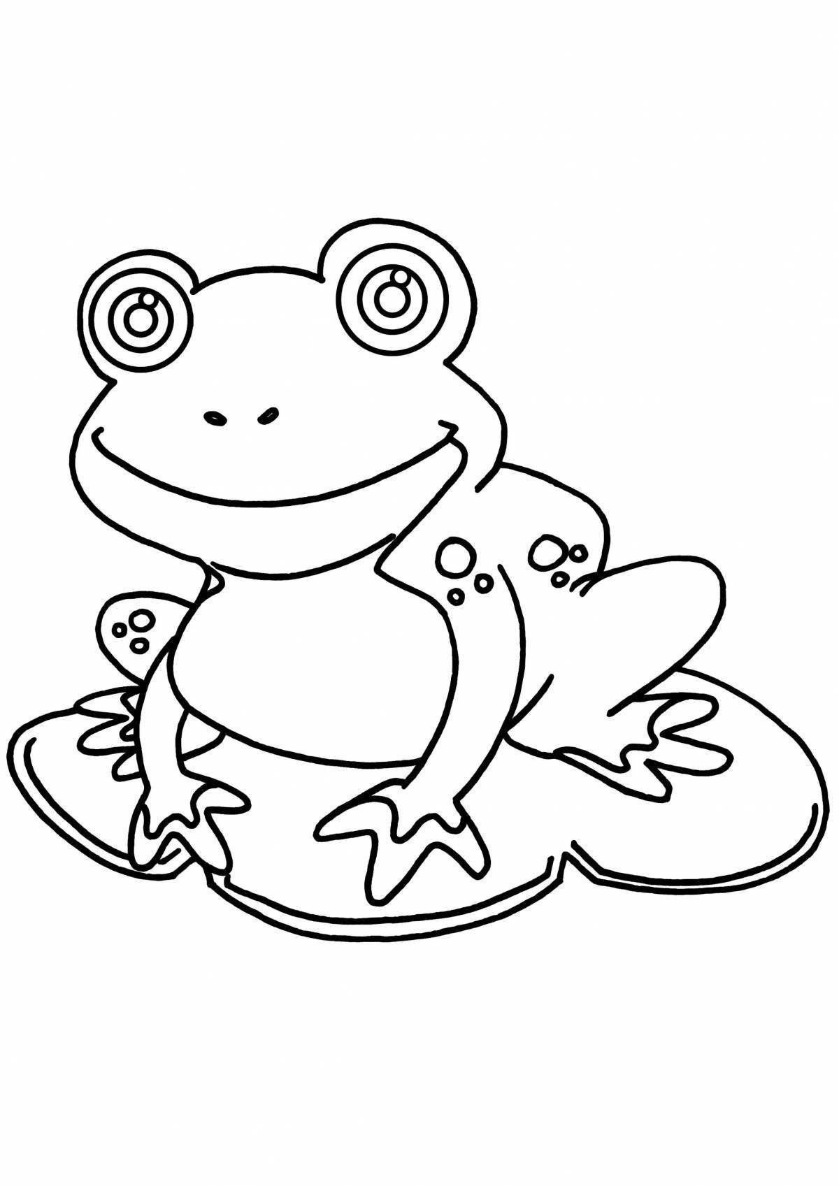 Blessed kawaii frog coloring book