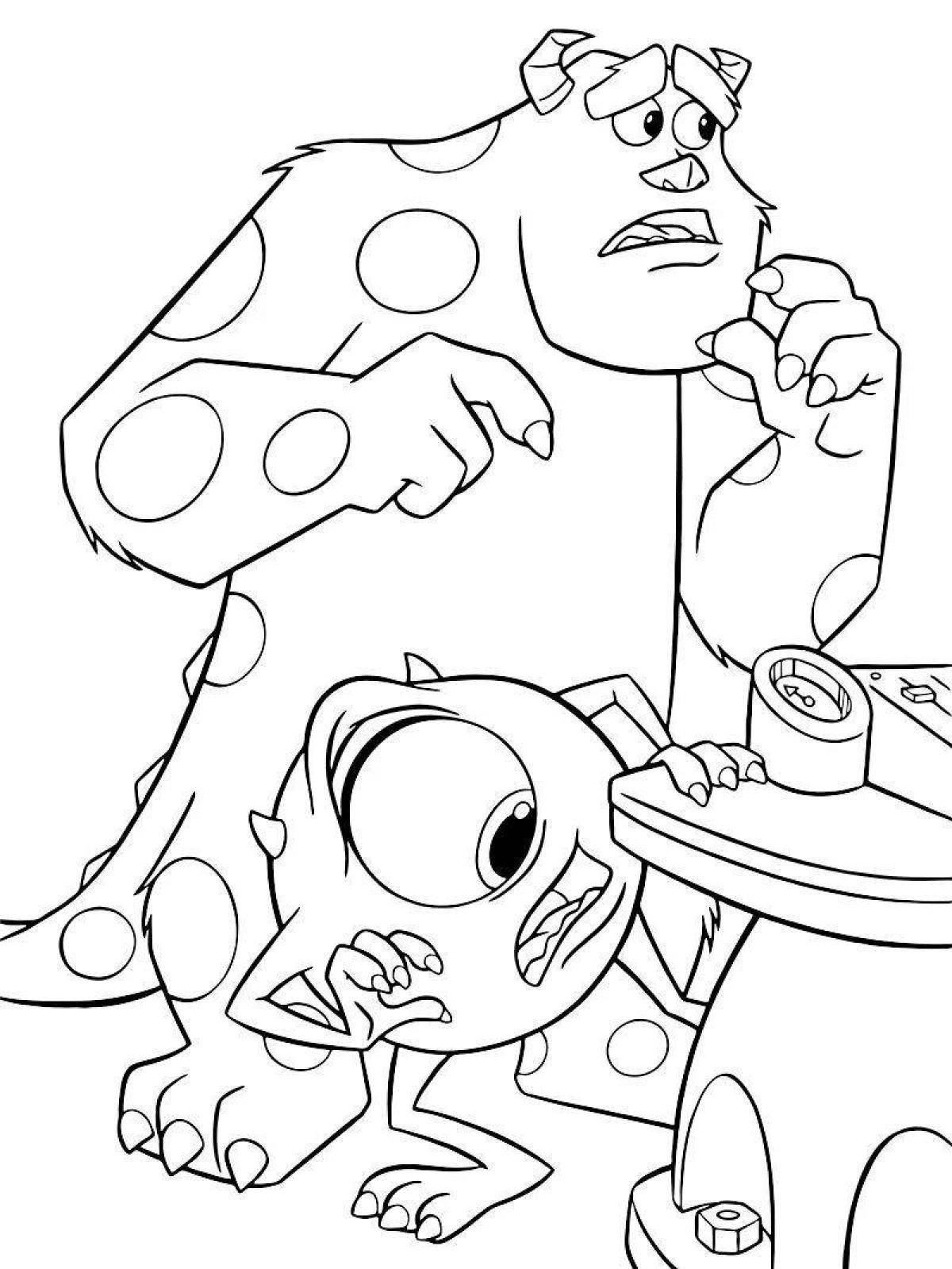 Coloring page happy sally and boo