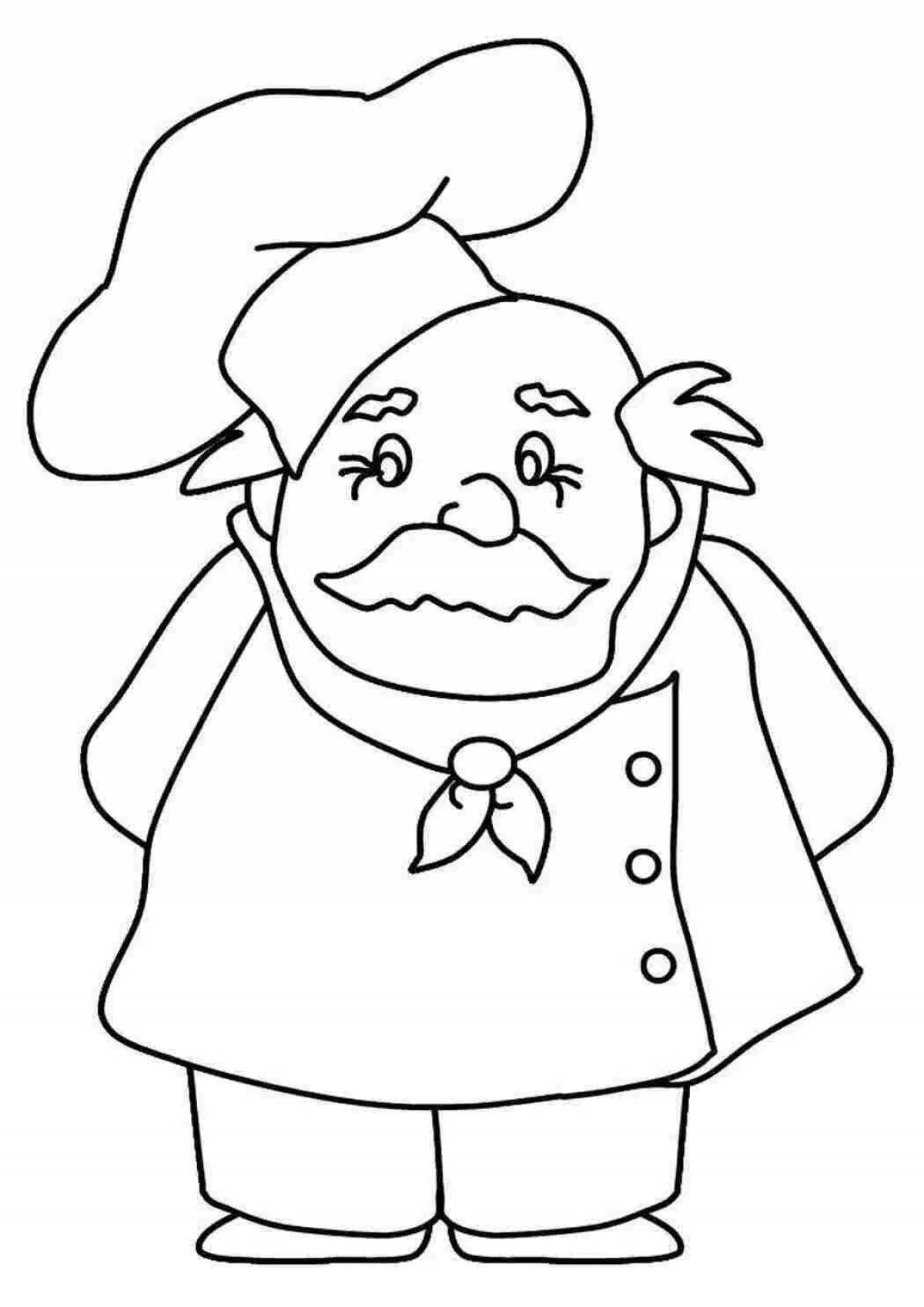 Photo Caring grandfather coloring page
