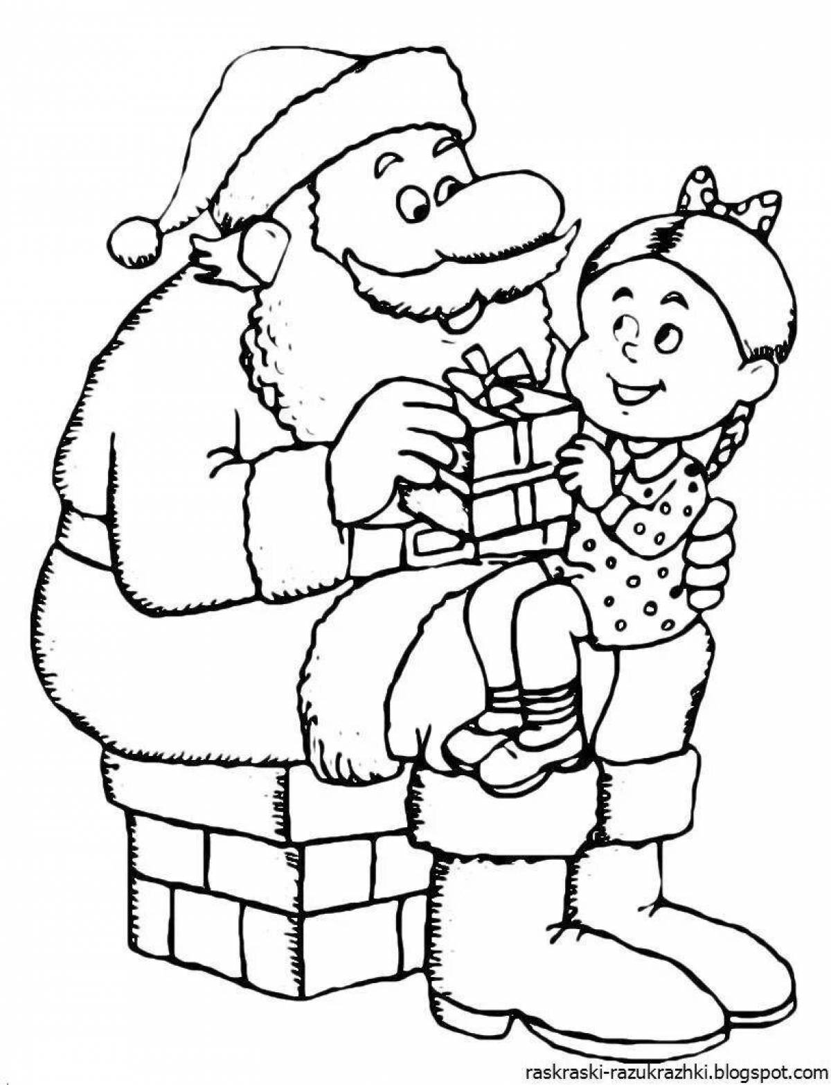 Charming grandfather coloring book